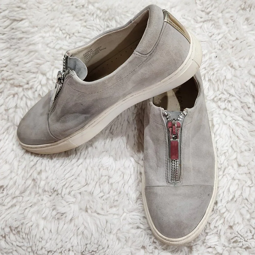 ❤️2/$18 Kenneth Cole New York Kayden Slip On Leather Zip Front Sneaker 5M